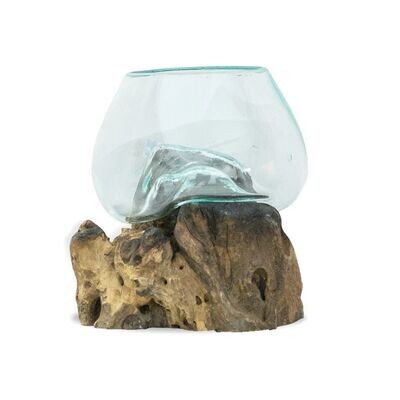 Gamel Wood with Recycled Glass Bowl