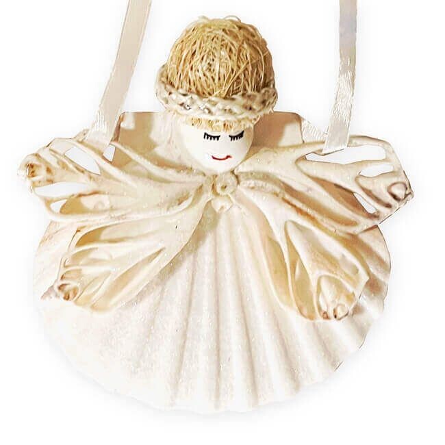 Sea Serenity Shell Angel Ornament