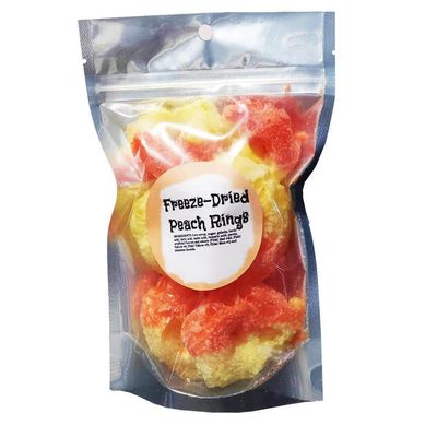Freeze-Dried Peach Rings - Freeze Dried Candy - Miss Kittys Old Time Photos and Gifts 
