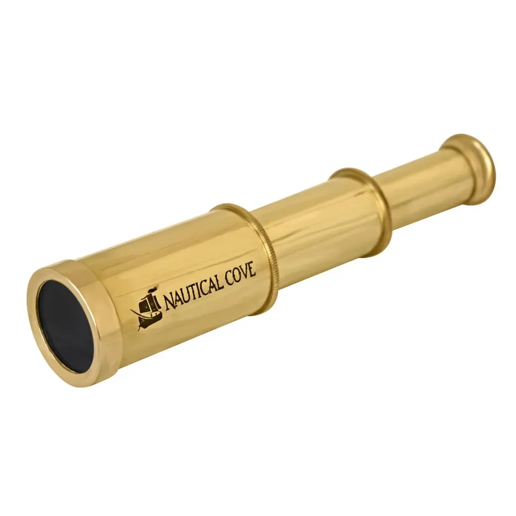 Nautical Brass Binoculars with Leather Case | 11 cm / 4.3 in