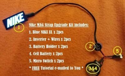 Back to the Future Nike Strap Light Kit Upgrade Kit