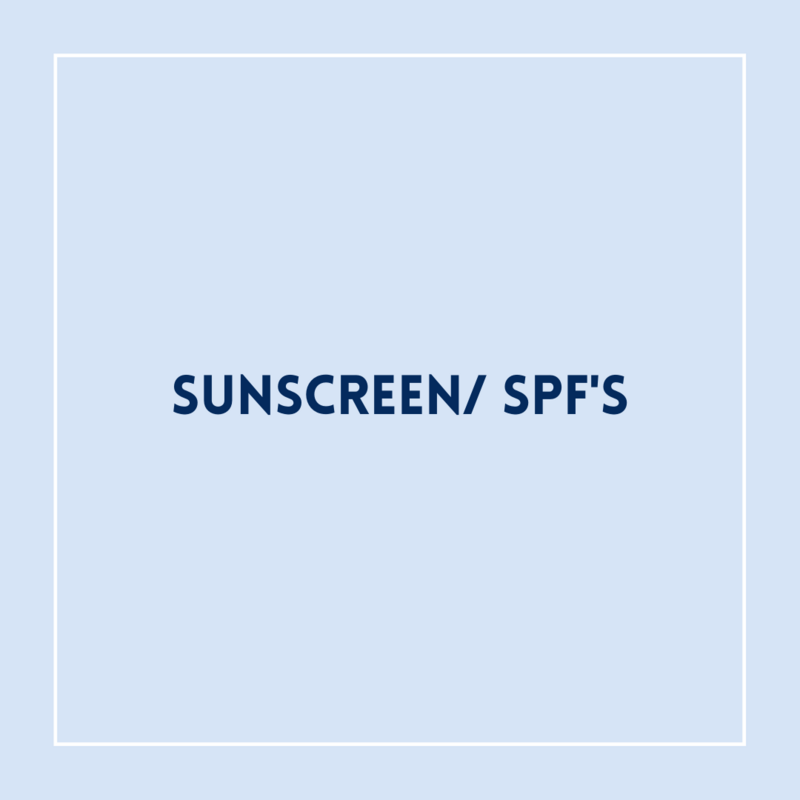 Sunscreen/ SPF&#39;s
