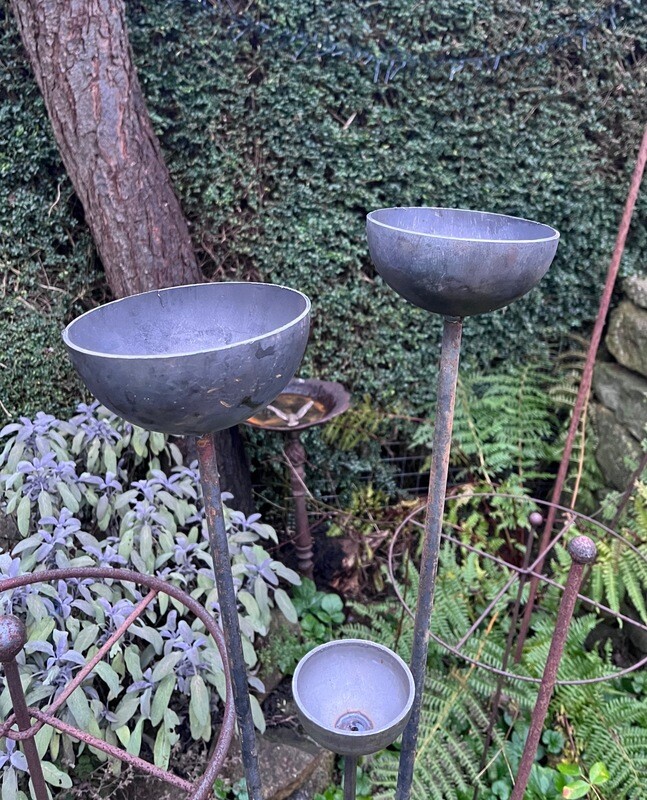 Trio of Bowl flower Bee/insect water stations