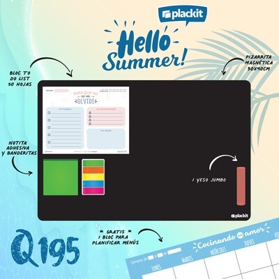 Plackit Hello Summer - Pizarrita Refrigeradora Plackit Hello Summer - Pizarrita Refrigeradora