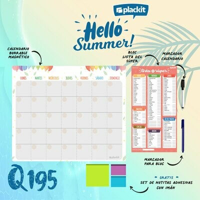 Plackit Hello Summer - Calendario + Lista Súper Plackit Hello Summer - Calendario + Lista Súper
