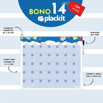 Plackit Calendario Magnético Escolar Plackit Calendario Magnético Escolar