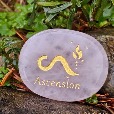 Ascension Palm Stones in Rose Quartz