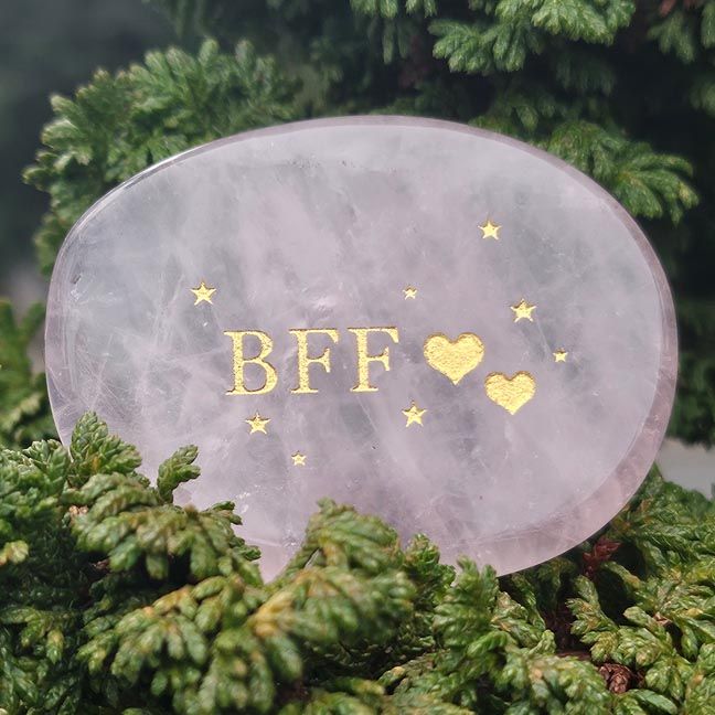 BFF Palm Stones in Rose Quartz