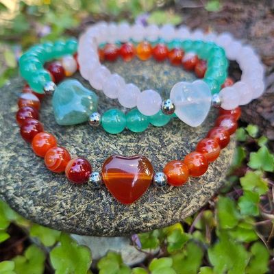 Gemstone Hearts Bracelets