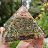 Ruby Zoisite Tree of Life Orgone Pyramid