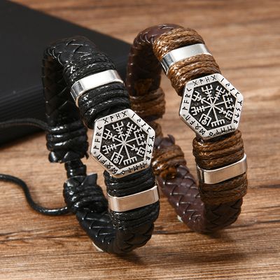 🧭Viking Compass Vegvisir  Men&#39;s Bracelet