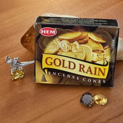 🌿HEM Incense Cones: Gold Rain