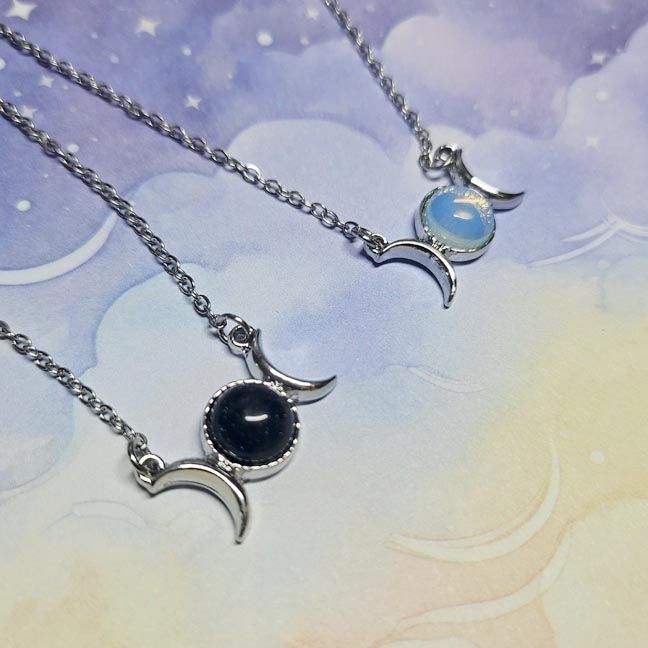 🌓Full Moon/New Moon Necklaces