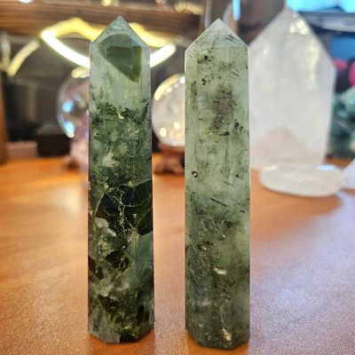 💚Prehnite Obelisks