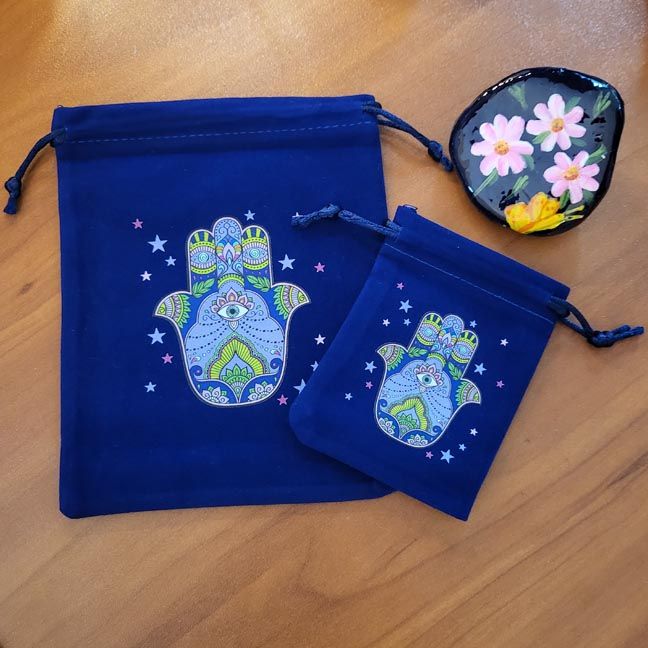 🙏Printed Velveteen Pouches 2 sizes