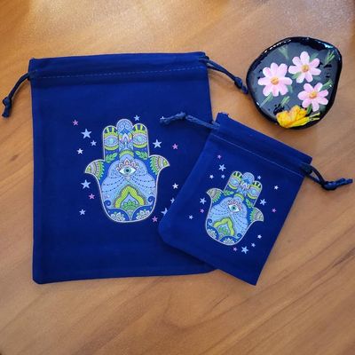 🙏Printed Velveteen Pouches 2 sizes