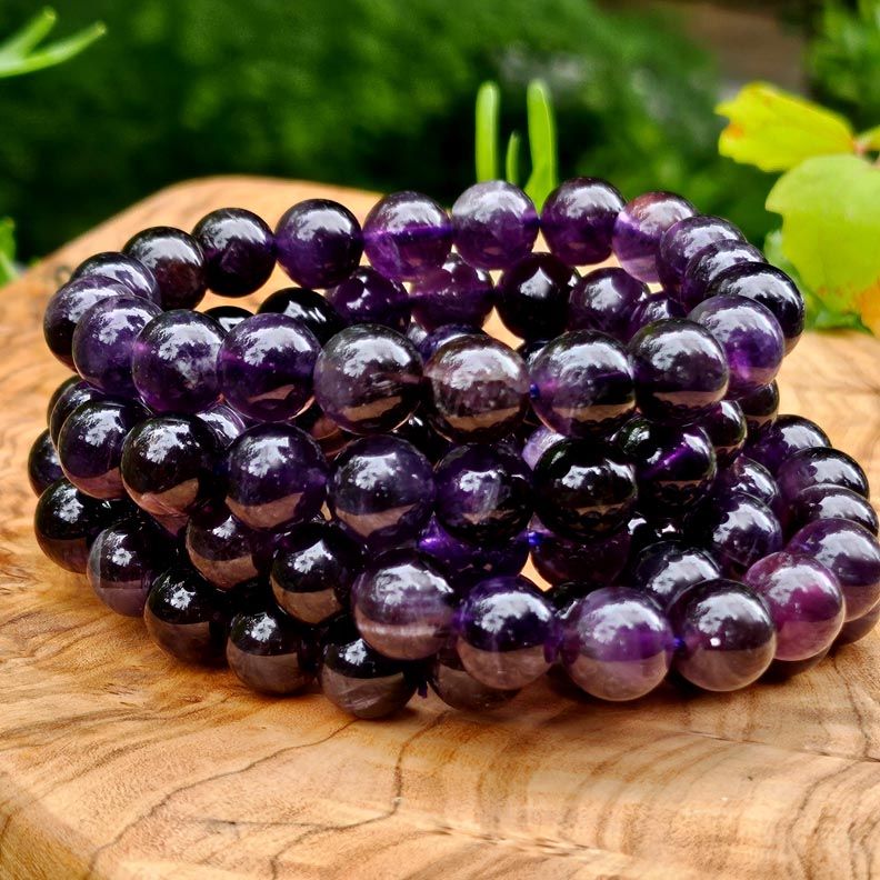 🍇 Black Amethyst Bracelets 10mm