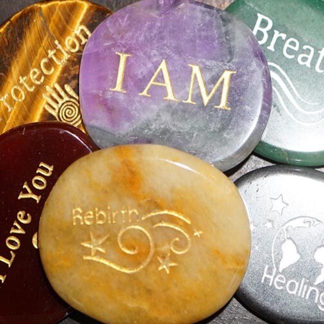 🏵️Engraved Palm Stones