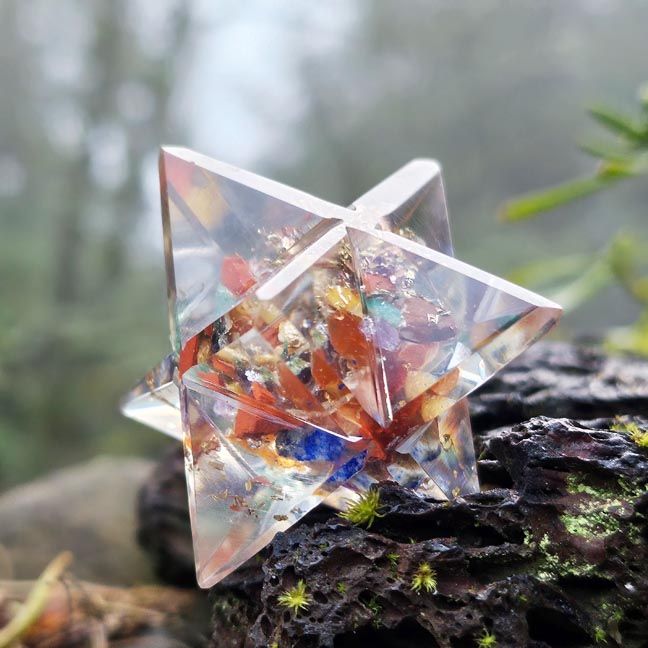 🌈Orgone Merkabas in Chakra Stones
