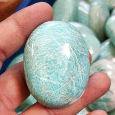 🌍Amazonite Palm Stones