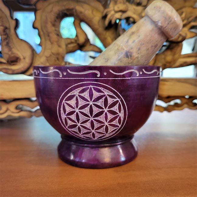 🥣Flower of Life Mortar and Pestle