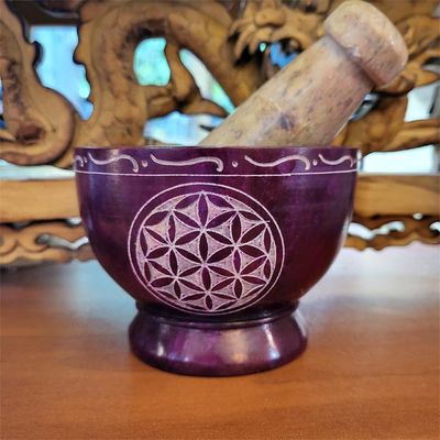 🥣Flower of Life Mortar and Pestle