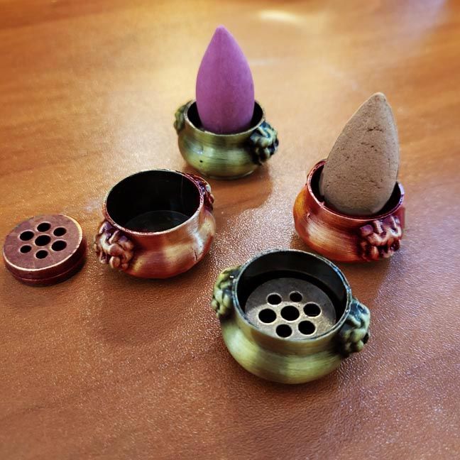 🦁 Mini Cauldron Incense Cone &amp; Stick Holder