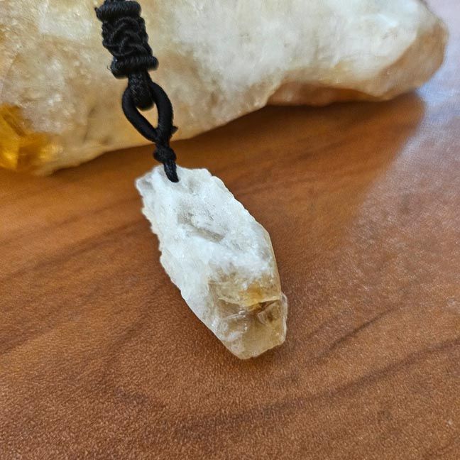 ☀️ Golden Ember: Citrine Rough Pendant