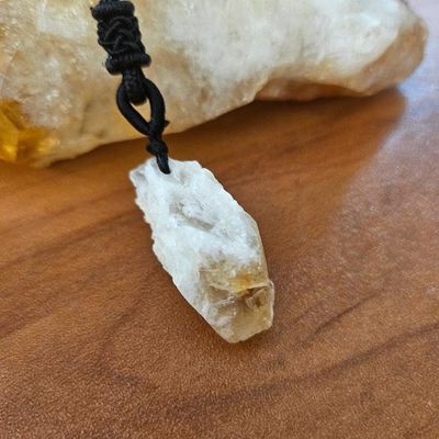 ☀️ Golden Ember: Citrine Rough Pendant