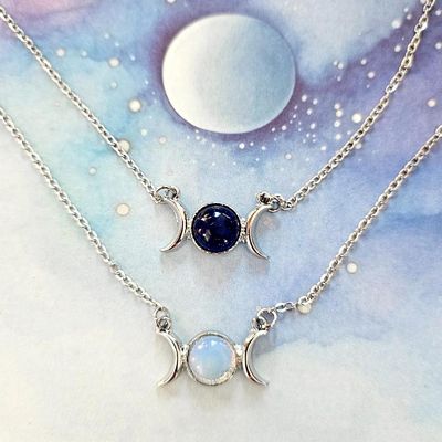 🌔Moonlight Alchemy: A Twin Necklace Set