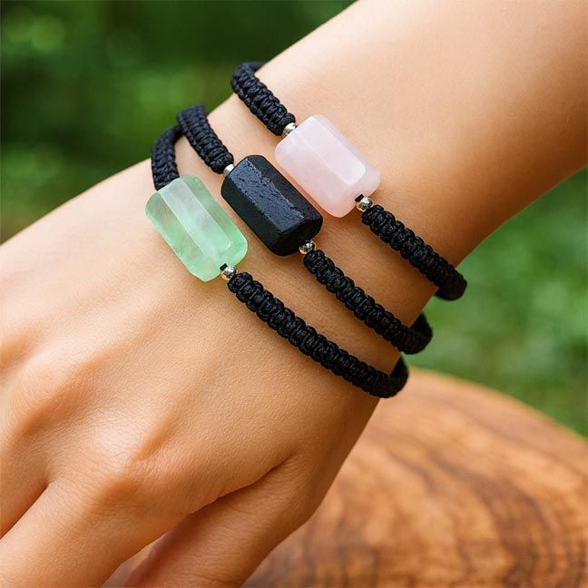 ✨ Elemental Threads Gemstone Bracelets