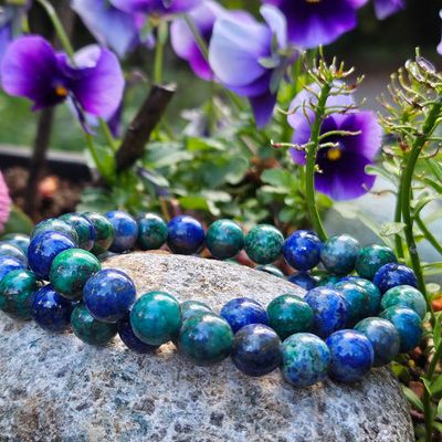 🌍Azurite in Malachite Bracelet