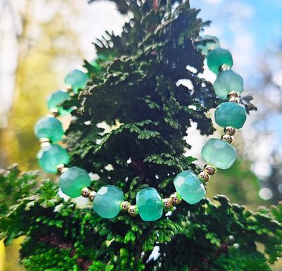🌿 Faceted Aventurine Bracelets – AAA Quality