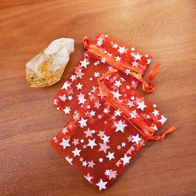 ⭐Stars Red Organza Bags Set of 10