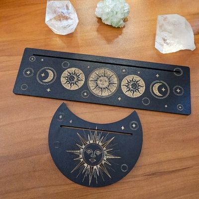 🔆Sun &amp; Moon Wooden Tarot Stand