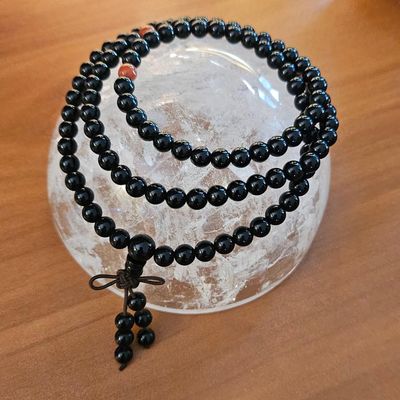 ⚫ Obsidian &amp; Carnelian Prayer Beads