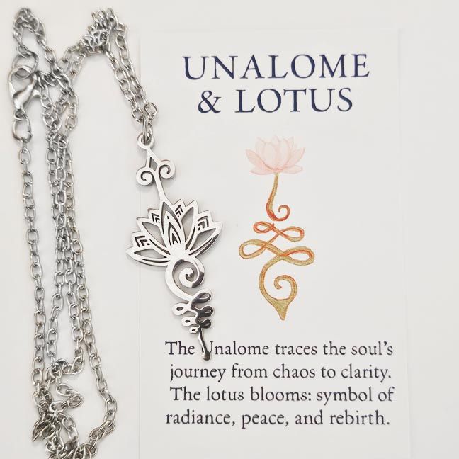 🪷 Unalome &amp; Lotus Pendant  - Gift‑ready