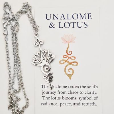 🪷 Unalome &amp; Lotus Pendant  - Gift‑ready