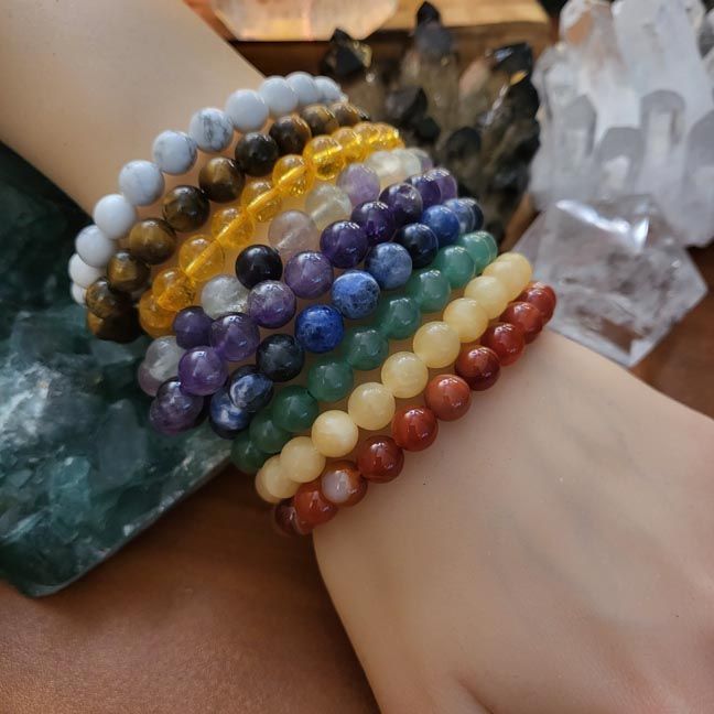 💜8mm gemstone bracelets