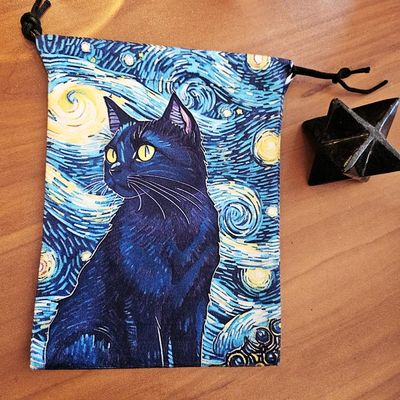 🐈‍⬛​Van Gogh Cat Pouch 5x7