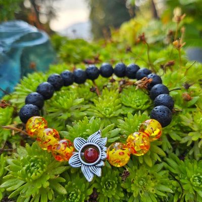 🪷Lava Lotus Bracelet