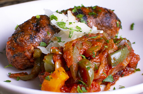 Sausage and Peppers Tray