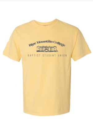 '20-'21 BSU comfort color yellow T SIZE SM, XL, 2XL