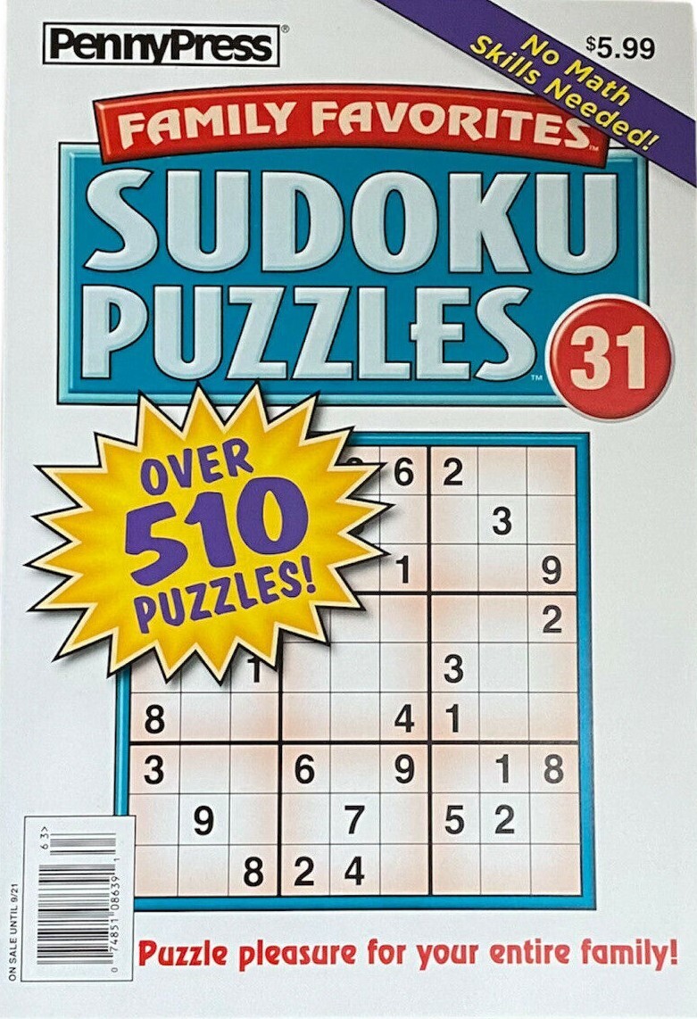 Penny Press Family Favorites Sudoku Puzzle Book