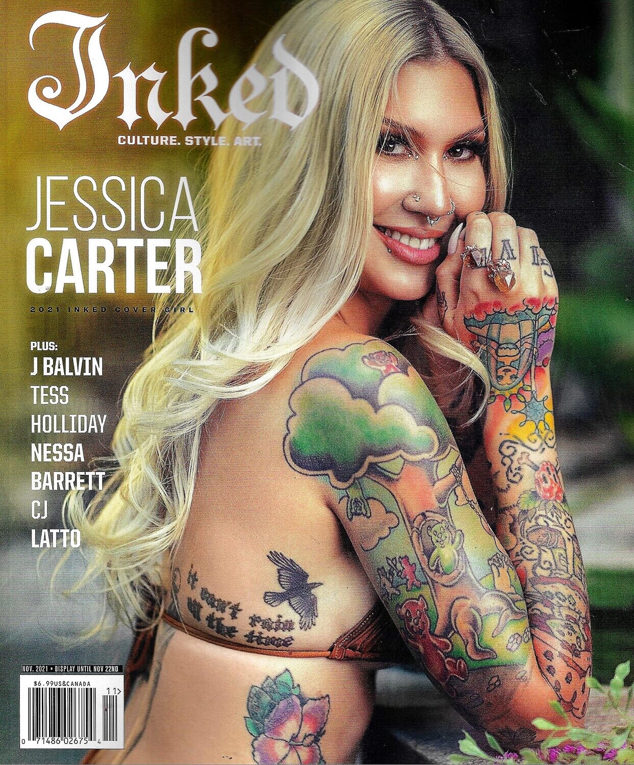 Jessica Carter - Inked Magazine November 2021 - Rare