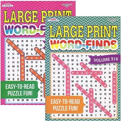 Word Search Puzzle Book Bundle (2-Pack Bundle) Easy-to-Read Large Print