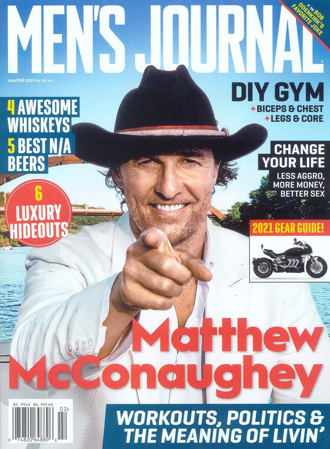 Men's Journal Magazine 2021 - Matthew McConaughey