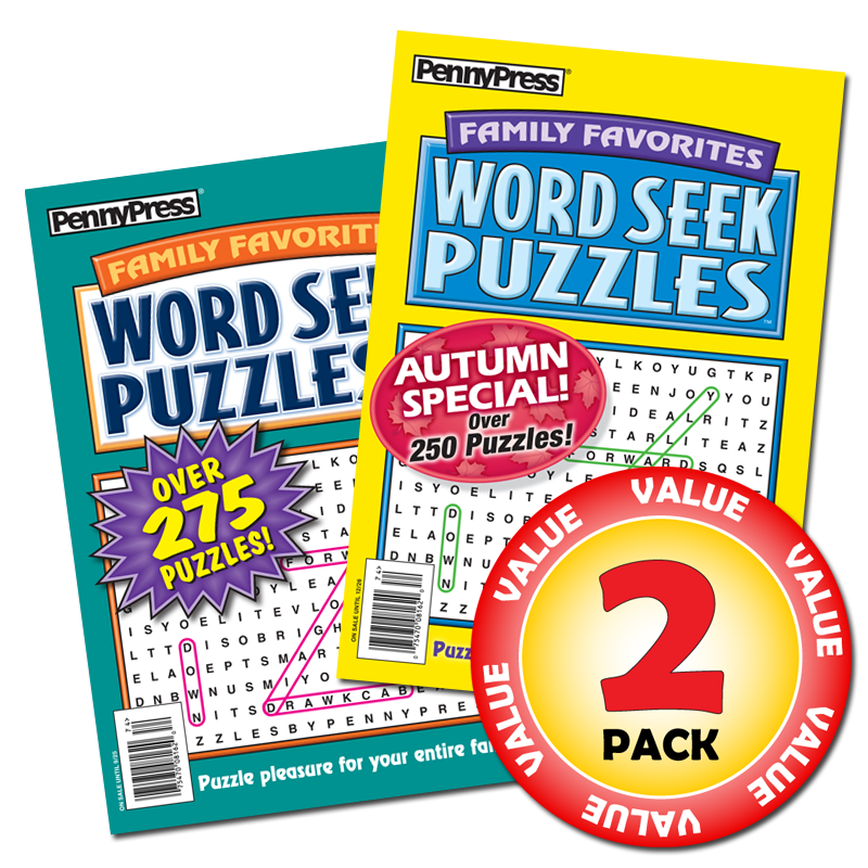 Penny Dell Family Favorites Word Seek Puzzles 2-Pack