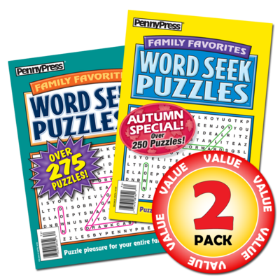 Penny Dell Family Favorites Word Seek Puzzles 2-Pack