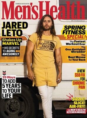 Men's Health Magazine April 2022 Jared Leto - inmate Magazines